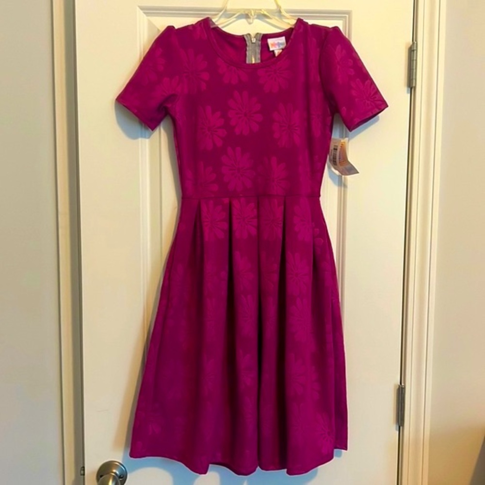Lularoe  XSmall Amelia dress exposed zipper NEW floral design